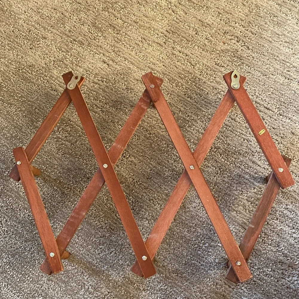 Vintage Wood 10 peg Coat Rack Wall Hanger